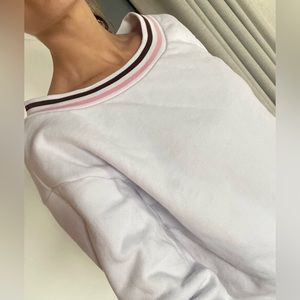 American Apparel Pink Stripe Size XS Sweatshirt